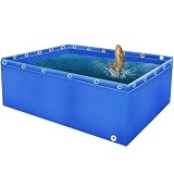 Robuster Teichpool aus PVC-Plane mit Ablassventil – Multifunktionaler oberirdischer Fischteich für die Koi-Zucht, Gartenbewässerung und Wasserspeicherung – Perfekt für Wasserlebew