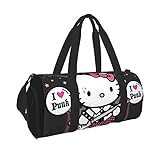 Hello Kitty Strapazierfähige Sporttasche für Reisen, Herren und Damen, leicht mit Innentasche, für Reisen und Sport