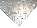 Alu Riffelblech 1,5/2mm Aluminium Blech Duett Warzenblech Tränenblech Zuschnitt Wunschmaß möglich (1500mm x 600mm)