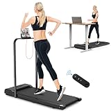 Dskeuzeew Laufband für Zuhause Joggen - Laufbänder Untertisch Laufgerät Elektrisch mit LCD-Display + Fernbedienung Tragbar Heim-Fitnessgerät (Schwarz, C1 Mit Klappbarer)