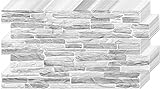 Deccart - 3D Wandpaneele Deckenplatten Deckenverkleidung Paneele PVC Wandverkleidung Wall Deko Panel Wand Panels Wandplatten Küche, Schlafzimmer, Wohnzimmer, Küchenrückwand | Silver Rock | 10 Stück