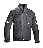 Dimex | Arbeitsjacke mit Stehkragen 639 | Wasserdichte, schützende, warme Winterjacke für Damen und Herren | Schwarz/Grau 2XL