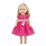 Emily Rose 35,6 cm große Puppenkleidung | schönes rosa Osterpuppenkleid | passend für 35,6 cm große American Girl Gummistiefel und Glitzer Mädchen Puppen