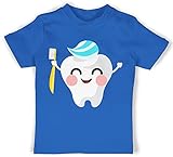 Event und Anlass Geschenke Baby - Zahnfee mit Zahnpasta - 12/18 Monate - Royalblau - Geschenk - BZ02 - Baby Shirt für Mädchen und Jungen
