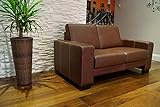Quattro Meble Echtleder 2 er Sofa Atlanta Extra Breite 150cm Ledersofa Echt Leder Couch mit Ziernaht große Farbauswahl !!!