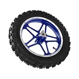 Akozon 2,5‑10 Zoll Reifenfelge Felge Rutschfester Reifen Pocket Bike Reifen Heavy Duty Knobby Reifen Hinterrad-Gummireifen Hinterreifen Pocket Bike Reifen für 47cc 49cc 2-Takt Mini Dirt Bike(Blau)