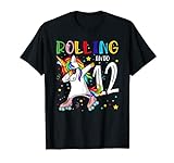 Rolling Ins 12 Jahre alte 12th Birthday Skating Unicorn Girl T-Shirt
