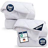 Blumtal Winterdecke 135x200 cm im 2er Set - OEKO-TEX zertifizierte Bettdecke 135x200 cm - extra dicke Winter Decke - Steppdecke 135x200 Winter - Bettdecke Winter 135x200 cm - Steppbettdecke 135x200