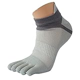 1 Paar Socken Zehensocken mit fünf Fingern, 1 Sport, Laufen, Herren, Netzstoff, Meias Socken für kleine Damen, grau, One size