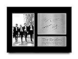 HWC Trading The Beatles A4 Ungerahmt Signiert Gedruckt Autogramme Bild Druck-Fotoanzeige Geschenk Für John Lennon Ringo Starr Paul McCartney George Harrison Musik-Fans