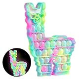 Demat Fidget Toy, Fluorescent Silicone Alpaca Sensory Fidget Anxiety Relief, Autism Special Needs Stress Relief and Anti-Anxiety Silicone Squeeze Toy Tools for Kids and Adults.