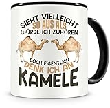 Samunshi® Kamel Tasse mit Spruch Sieht vielleicht so aus Kamele Geschenk für Kamel Fans Kaffeetasse Lustige Tassen zum Geburtstag 300ml