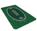 Bullets Playing Cards Designer Pokermatte grün in 140 x 75cm für den eigenen Pokertisch - Deluxe Pokertuch – Pokerteppich – Pokertischauflage