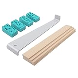 wolfcraft Verlegeset für Laminat 6931000 I Werkzeug zum Verlegen von Laminat, Parkett oder Kork I zum Renovieren von Wohnungen oder Häusern - Zugeisen, Schlagholz, Abstandsk