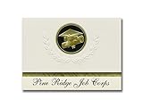 Signature Announcements Pine Ridge Job Corps (Chadron, NE) Abschluss-Ankündigung, Presidential Style, Elite Paket mit 25 Cap & Diplom-Siegel, Schwarz & Gold