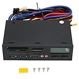 PUSOKEI Media Dashboard Dual USB3.0/2.0 HUB Front Panel Hub Optical Drive 5.25in 5Gbps PCIE Interface 4PIN to 15PIN, für Win XP, für Win Vista, für Win 7, für Win 8, für Win 10, für Linux, für OS X