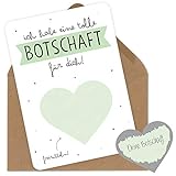 Rubbelkarte Blanko Grün zum selber personalisieren Rubbellos für eigenen Text Geschenke Geschenkideen für die Familie zum Schwangerschaft verkünden