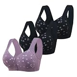 BH Damen ohne Bügel Sexy BH Vollschalen Floraler Spitze BH ohne Polster Bügel BH Soft Cup Große Brüste Starker Halt Push Up Damen-BHS Bequeme Bustier Nahtloser Bralette Zero Feel Push up Seamless BH