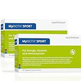 nutrimmun MyBIOTIK SPORT (60 x 3 g) Pulver – Nahrungsergänzungsmittel mit aktivem Mikrobiota Komplex, Magnesium und Vitamin C – für Energie, Muskeln und Immunsystem