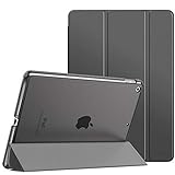 MoKo Schützhülle Kompatibel mit Neu iPad 9. / 8. / 7. Generation (2021/2020/2019), Tablethülle mit Ständer Matt Rückseite Auto Schlaf/Aufwach Funktion für iPad 10,2 Zoll, Space Grau