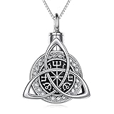 Keltische Urnenkette für Asche Amulett Schutz Wikinger Denkmal Feuerbestattung Urne Halskette Schmuck (Keltische Urnenkette)