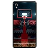 Hapdey Schutzhülle für Sony Xperia Z1, Basketball, Zeichnung 9, Silikon, flexibel, Schwarz