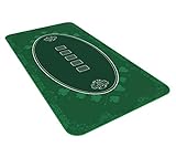 Bullets Playing Cards Designer Pokermatte grün in 160 x 80cm für den eigenen Pokertisch - Deluxe Pokertuch – Pokerteppich – Pokertischauflage…