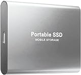 Portable SSD 2TB External Solid State Drive 2000GB USB 3.1/Typ-C Externe Festplatte SSD Geeignet für Windows PC, Mac, XP/Mac, Linux, Android (2TB, Silber)