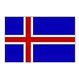 Taffstyle Fanartikel Fahne für Fussball WM & EM Länder Flagge 150cm x 90 cm mit Metallösen - Island