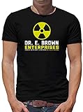 TShirt-People Doc Brown Enterprises T-Shirt Herren Zukunft Delorean Zurück XL Schwarz