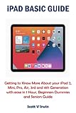 iPAD BASIC GUIDE: Getting to Know More About your iPad 2, Mini, Pro, Air, 3rd and 4th Generation with ease in 1 Hour, Beginners Dummies and Seniors Guide