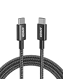 Anker 333 USB C auf USB C Ladekabel, 1.8m, 100W USB 2.0 Typ C Kabel, Schnellladeleistung geeignet für MacBook Pro 2020, iPad Pro 2020, iPad Air 4, Galaxy S21, Pixel, Switch, LG, und mehr