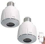 Luminea Home Control Glühbirnenfassung: 2er-Set WLAN-E27-Lampenfassung, für Amazon Alexa & Google Assistant (Funk-Lampenfassung)