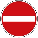 Verkehrszeichen Verbot der Einfahrt Nr. 267 | Ø 420mm, Alu 2mm, RA1 | Original Verkehrsschild nach StVO mit RAL Gütezeichen | Dreifke®