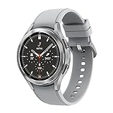 Samsung Galaxy Watch4 Classic, Runde Bluetooth Smartwatch, Wear OS, drehbare Lünette, Fitnessuhr, Fitness-Tracker, 46 mm, Silver inkl. 36 Monate Herstellergarantie [Exkl. bei Amazon]