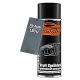 TRISTARcolor Autolack Spraydose für Audi LB7U Titangrau Metallic/Titan Gray Metallic Basislack Sprühdose 400ml