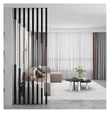 Paravent Raumteiler Innen Trennwandpfosten Ohne Bohren, Moderner Raumteiler, Schwarz-weißer Ersatz, DIY-Trennwandsäule Aus Eisen, Temporäre Sichtschutzwand Für Eingang, Wohnzimmer, Büro(Black,4.8ft/14