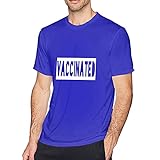 Hijingtt T-Shirt mit Aufdruck 'I Am Vaccinated and It is safe', blau, XXL