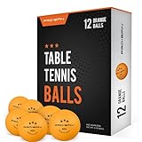 PRO-SPIN Tischtennisbälle -Orange Tischtennisbällen 3 Sterne 40+ (12er-Pack) | Hochwertige ABS-Trainingsbälle | Extrem Robust für Innen- und Außen-Tischtennisplatten, Wettbewerb und Spiel