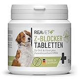 ReaVET Z-Blocker Anti Zeckenmittel Hund, 60 Tabletten für bis 4 Monate, nie mehr Zecken, Anti Zecken Hund, Zeckenschutz Hund, Zeckenschild