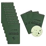 Allwetter-Notizbuch, wasserdicht, Taschenformat, Spiralbindung, Wasser-Noten, taktischer Notizblock, Hardcover, universelles Muster für Outdoor-Aktivitäten