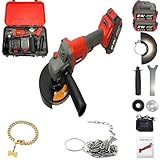 Hooha Akku Winkelschleifer 125mm für Kettenhalsband Hund&Hunde Stahldrahtseil&DIY Weihnachtshalsband Hund& Große Hunde Ketten Schneiden Edelstahl/Metall Hundekette Kleine Bürstenloser T