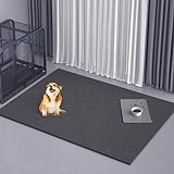 Rutschfeste Hundefuttermatte, wasserdicht, vielseitig und platzsparend, saugfähige Mikrofaser-Haustierfuttermatte (60 x 120 cm)