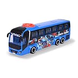 Dickie Toys - Spielzeug-Bus Man (blau) – lenkbarer Reise-Bus (26,5 cm) zum Spielen für Kinder ab 3 Jahren, Spielzeugauto mit Lenkung & Türen zum Öffnen