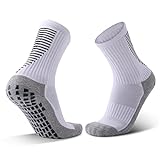 Xu Yuan Jia-Shop Herren Belüftung Komfort Fit Performance Crew Socken rutschfeste Sports Socken Verdickte Handtuch Untere Erwachsene Socken Sneaker Socken (Color : White, Size : 38-47)