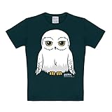 Logoshirt - Harry Potter - Eule - Hedwig - T-Shirt Kinder - schwarz - Lizenziertes Originaldesign, Größe 158-164