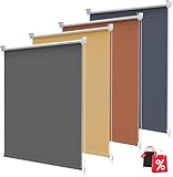 bobodeco Verdunklungsrollo ohne Bohren & mit Bohren, Verdunkelungsrollo Klemmfix, Dunkelgrau B50 x H150cm (Stoffbreite 45cm), Thermorollo Sichtschutz Sonnenchutz, Rollos Hitzeschutz für Fenster & Tü