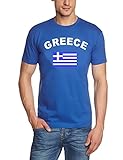 Coole-Fun-T-Shirts Herren T-Shirt GRIECHENLAND - GREECEMIT Flagge, BLAU, XXL