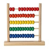 SHURROW Mini Holz Abakus Mathe Lernspielzeug Zahlen Zählen Rechenperlen Montessori Lernspielzeug