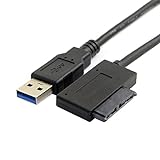 CY USB 3.0 zu 7 + 6 13pin Slimline SATA Kabel Adapter für Laptop CD DVD ROM Optisches Laufwerk